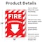 Signmission Fire Extinguisher with Arrow OSHA ANSI Sign, Plastic, 18in W x 24in L, 2PK OS-2PACK-MISC-P-1824-L-19492 - alternate 4